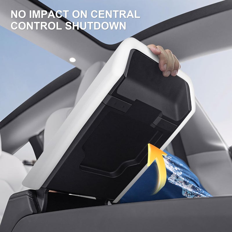 frani Center Console Armrest Cover Designed for Tesla Model 3 Highland 2024-2026 and Model Y Juniper 2026 Refresh,Non-Slip Designed with EZ Snap On Install-White - Image 5